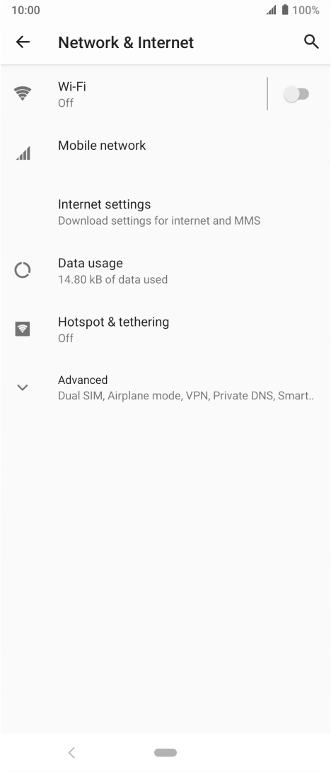 Press Mobile network.