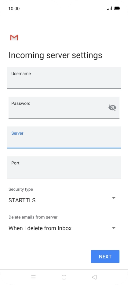 Press the field below 