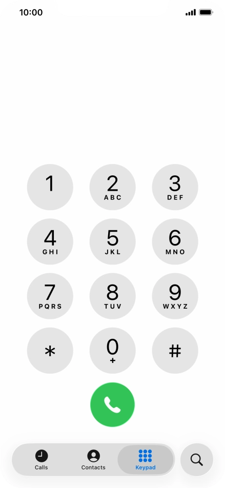 Key in ##002# and press the call icon.