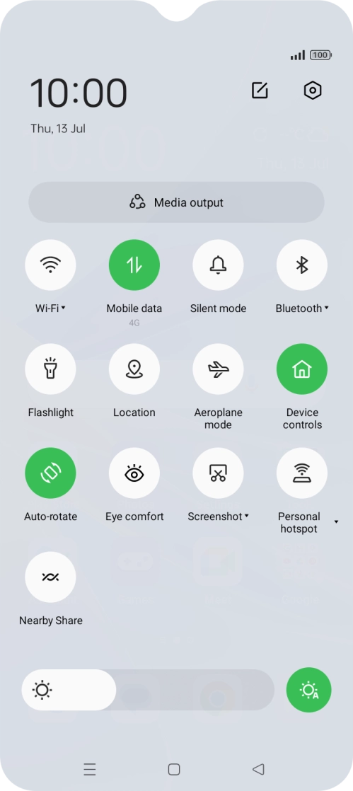 Press the settings icon.