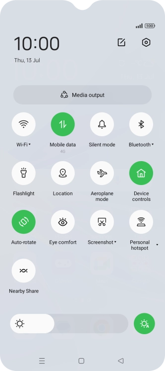 Press the settings icon.