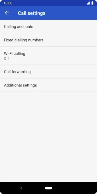 Press Call forwarding.