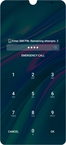 If you're asked to key in your PIN, do so and press OK. The default PIN is 1111.