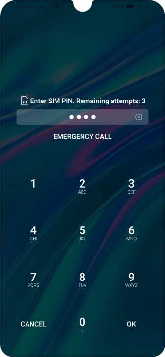 If you're asked to key in your PIN, do so and press OK. The default PIN is 1111.