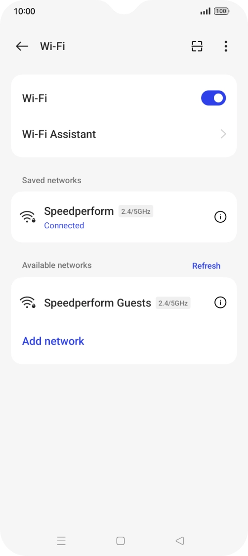 Press the Home key to return to the home screen.