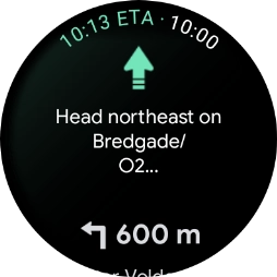 Follow the instructions on the screen to navigate to the selected destination.