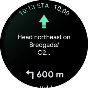Follow the instructions on the screen to navigate to the selected destination.