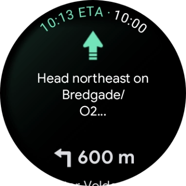 Follow the instructions on the screen to navigate to the selected destination.