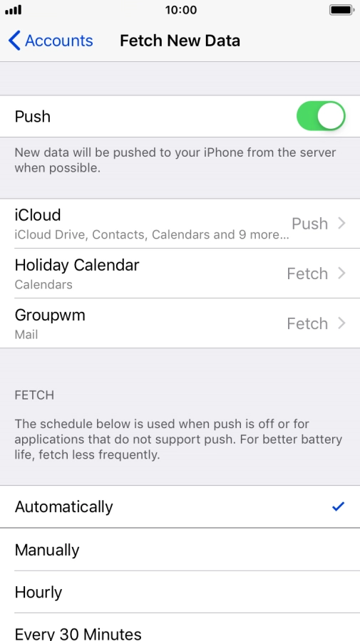 Press the indicator next to 