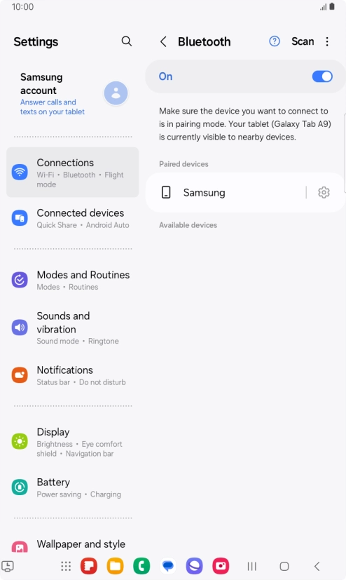 Press the Home key to return to the home screen.