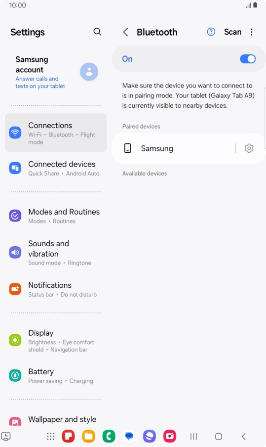 Press the Home key to return to the home screen.