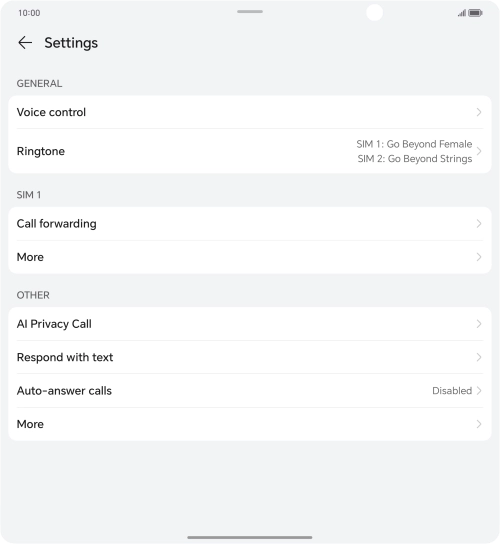 Press Call forwarding.