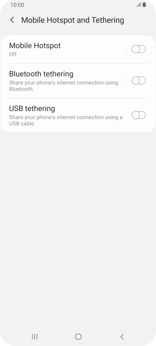 Press Mobile Hotspot.