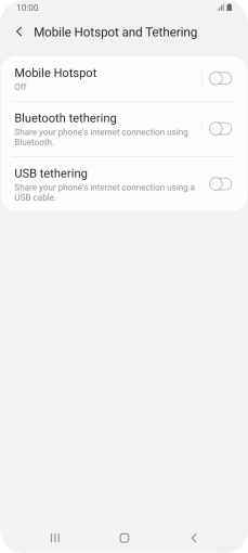 Press Mobile Hotspot.