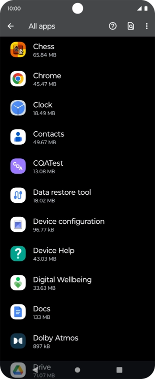 Press the required app.