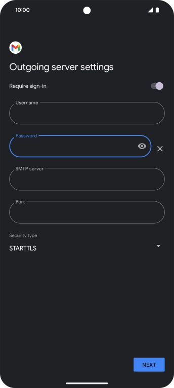 Press the field below 