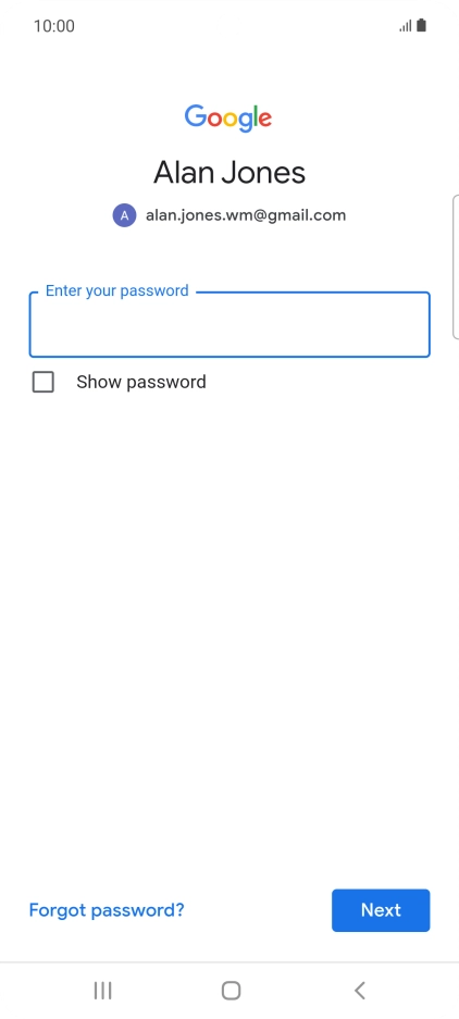 Press the field below 