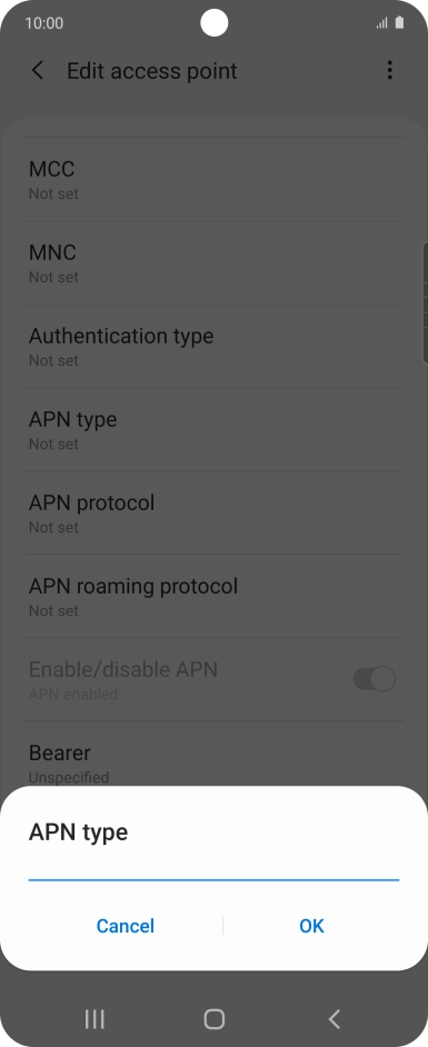 Key in mms and press OK.