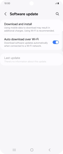 Press Download and install. If a new software version is available, it's displayed. Follow the instructions on the screen to update the phone software.