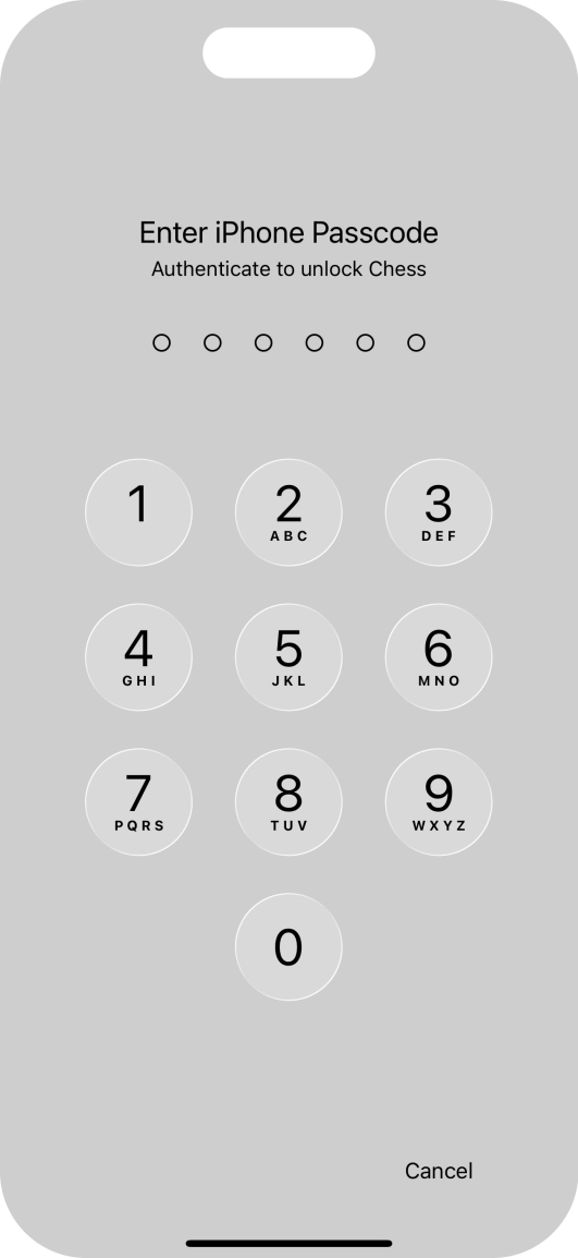 Use the phone lock code you created. The app is now no longer locked.