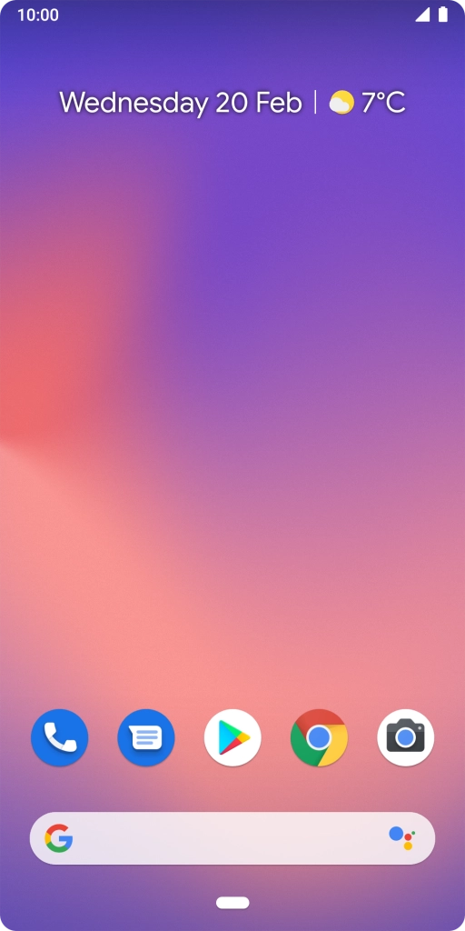 Slide your finger slowly upwards starting from the bottom of the screen until the list of running applications is displayed.