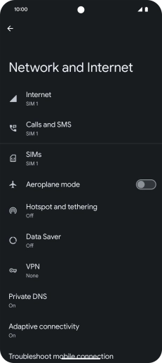 Press Hotspot and tethering.