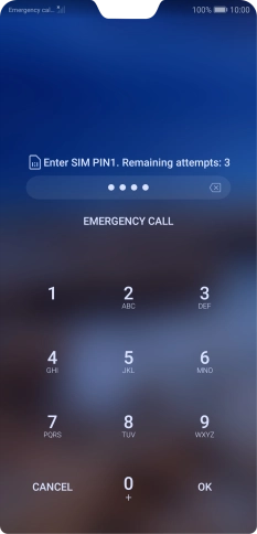 If you're asked to key in your PIN, do so and press OK. The default PIN is 1111.