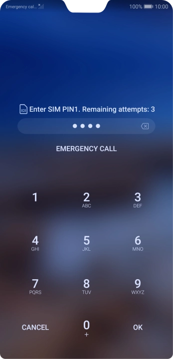 If you're asked to key in your PIN, do so and press OK. The default PIN is 1111.