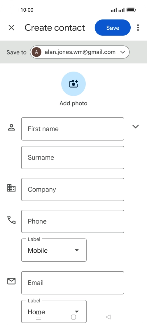 Press the drop down list next to 