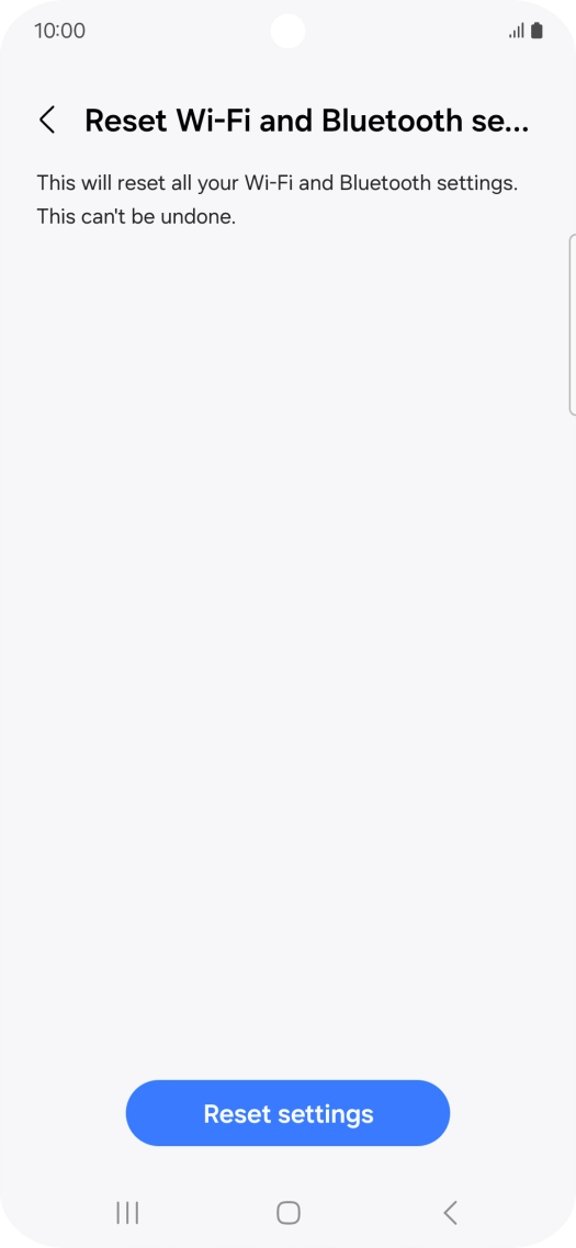 Press Reset settings.