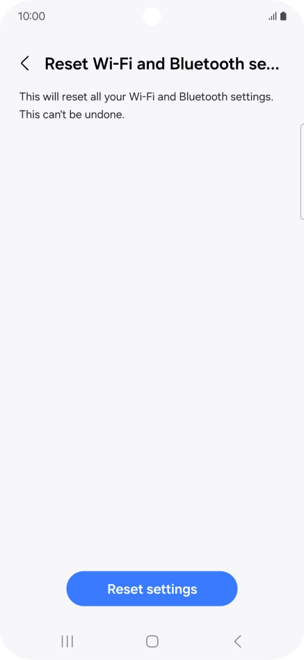 Press Reset settings.