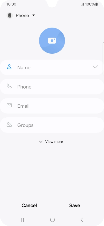 Press the address book drop down list.