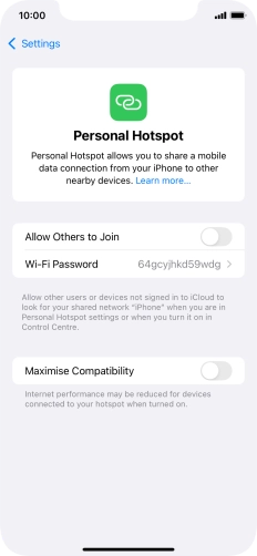 Press Wi-Fi Password and key in the required password.