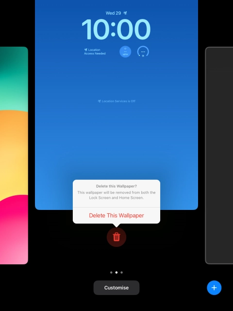 Press Delete This Wallpaper.