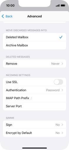 Press the indicator next to 