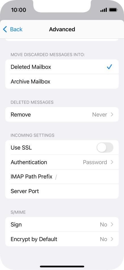 Press the indicator next to 