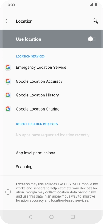 Press the indicator next to 