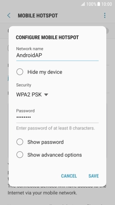 Press the field below 