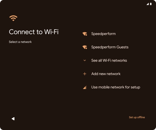 Press the required network.