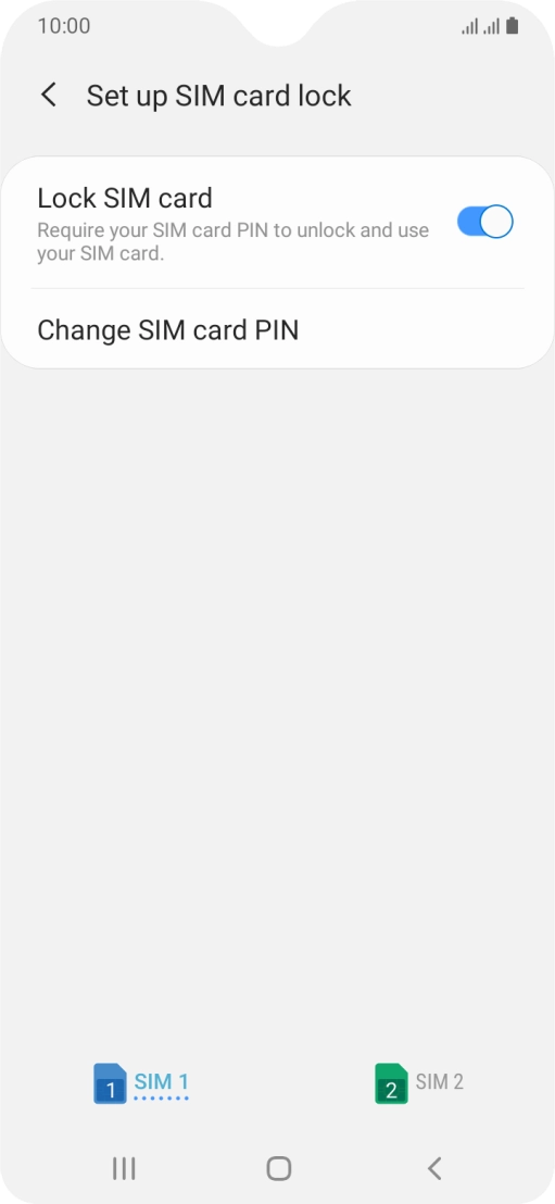 Press the required SIM.