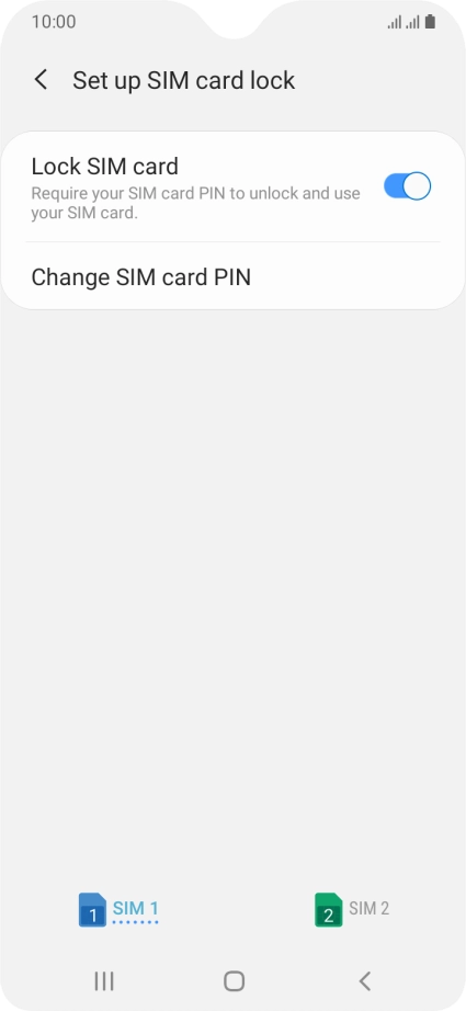 Press the required SIM.
