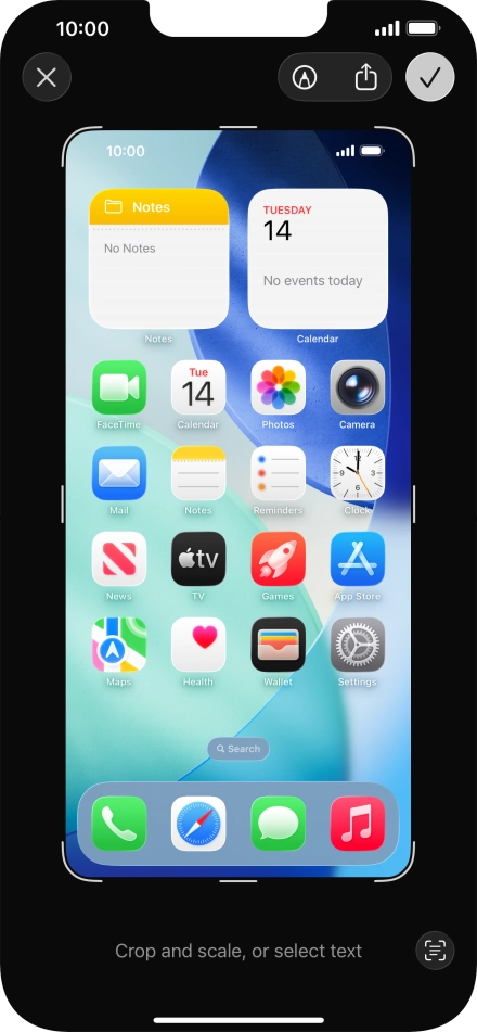 Follow the instructions on the screen to edit and save your screenshot.
