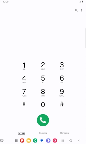 Press the menu icon.