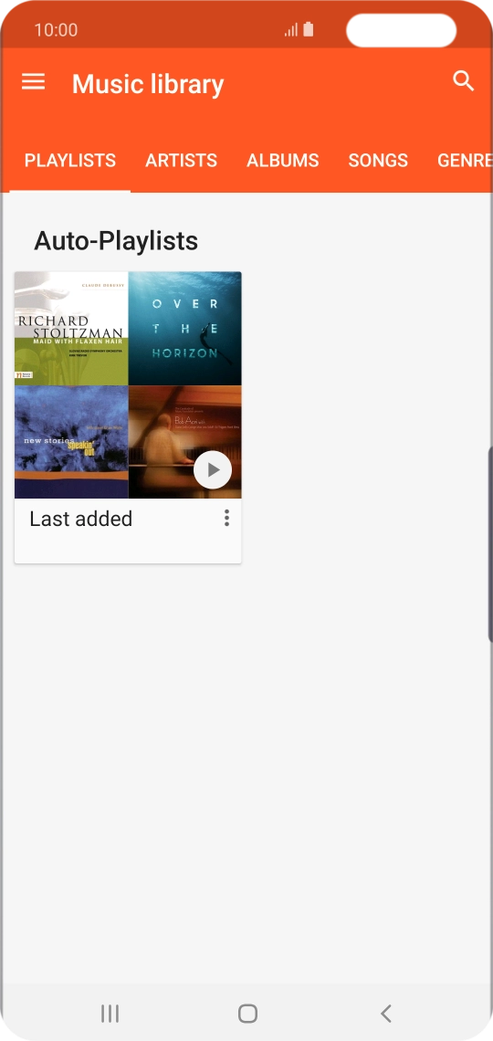 Press the required category and go to the required audio file.