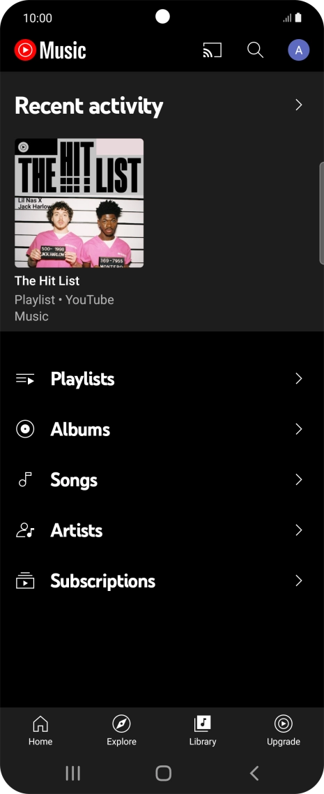 Press the required category and go to the required audio file.
