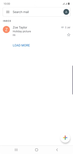 Press the email account icon.