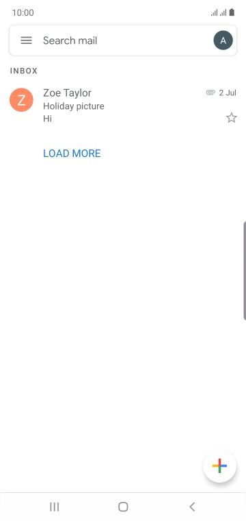 Press the email account icon.