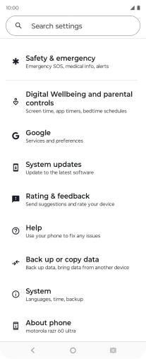 Press System updates.