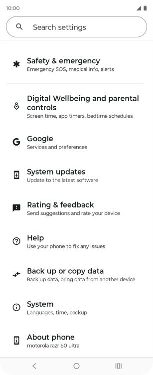 Press System updates.