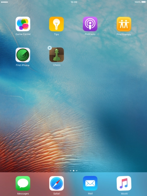 Press and hold the required app until the icons start to jiggle.